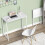 WOHOMO Folding Desk, 120cm Foldable Computer Desk for Bedroom, Space Saving Computer Table Writing Workstation for Home Office, Easy Assembly, White 2