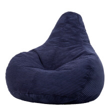 icon Dalton Cord Recliner Bean Bag, Navy Blue, Large Adult Bean Bag Chair with Filling Included, Comfy Chair, Living Room Furniture, Bedroom Furniture