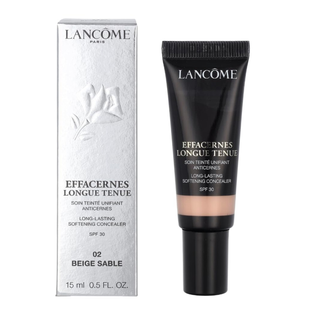 Lanc?me Effacernes Longue Tenue Concealer - Long-Lasting, Natural Coverage Cream Concealer for Dark Circles and Fine Lines, 02 Beige Sable