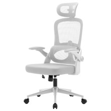 SIHOO M102C Ergonomic Mesh Office Chair, High Back desk chair with 3D Armrests, Up&Down Lumbar Support, Swivel Computer Task Chair, White Frame and
