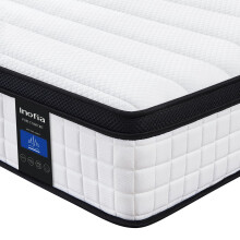 Inofia Small Double Mattress, 10.6 Inch Hybrid Mattress with Aeroshield Memory Foam and NexusArc Pocket Sprung,Cozy and Breathable Fabric,The Elegant