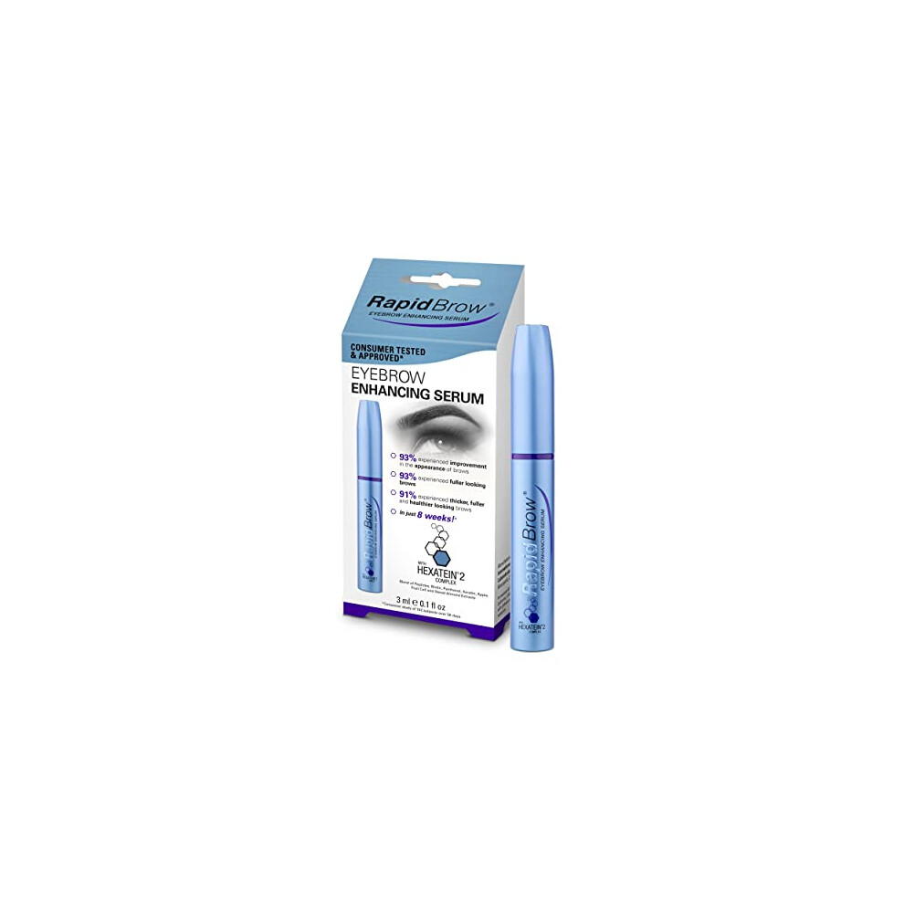 RapidBrow Eyebrow Enhancing Serum, Hexatein 2 Complex, 3 ml (Pack of 1)