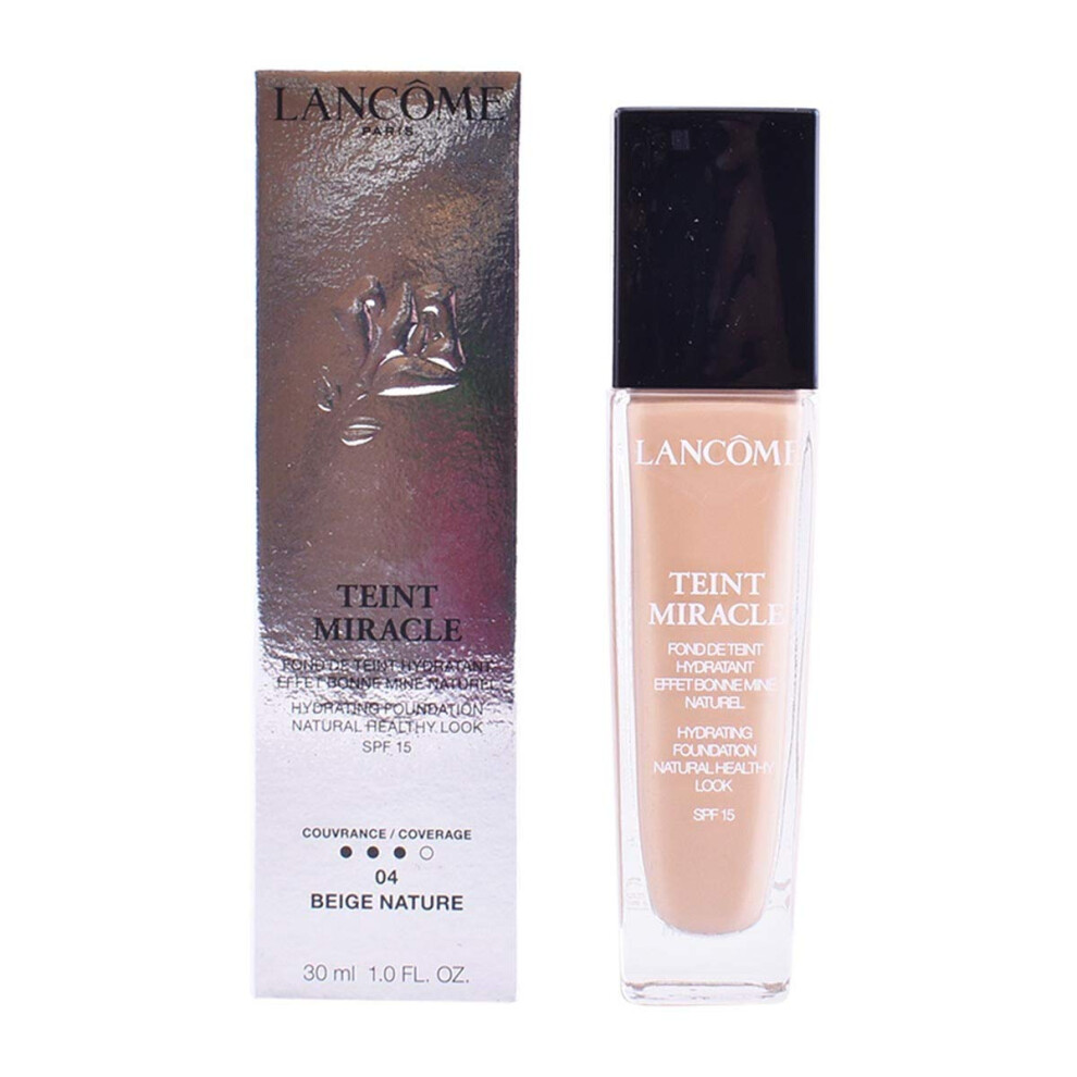 Lanc?me Teint Miracle Luminous Satin Foundation - Hydrating, Radiant Finish, Medium Coverage with SPF 15, 04 Beige Nature