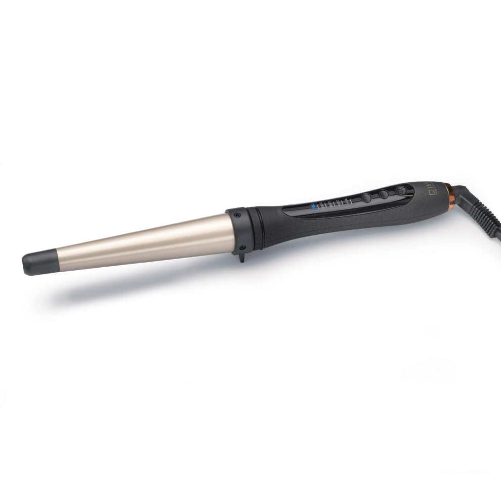 Diva Pro Styling Digital Wand (19-32mm) with Macadamia, Argan Oil & Keratin infused ceramic barrel