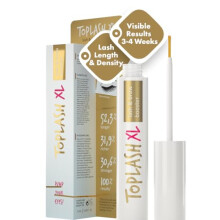 Toplash XL Lash and Brow Booster, Growth Serum with Eyelash and Eyebrow Enhancer, Promotes Stronger, Thicker, Healthier Lashes with Botanicals and