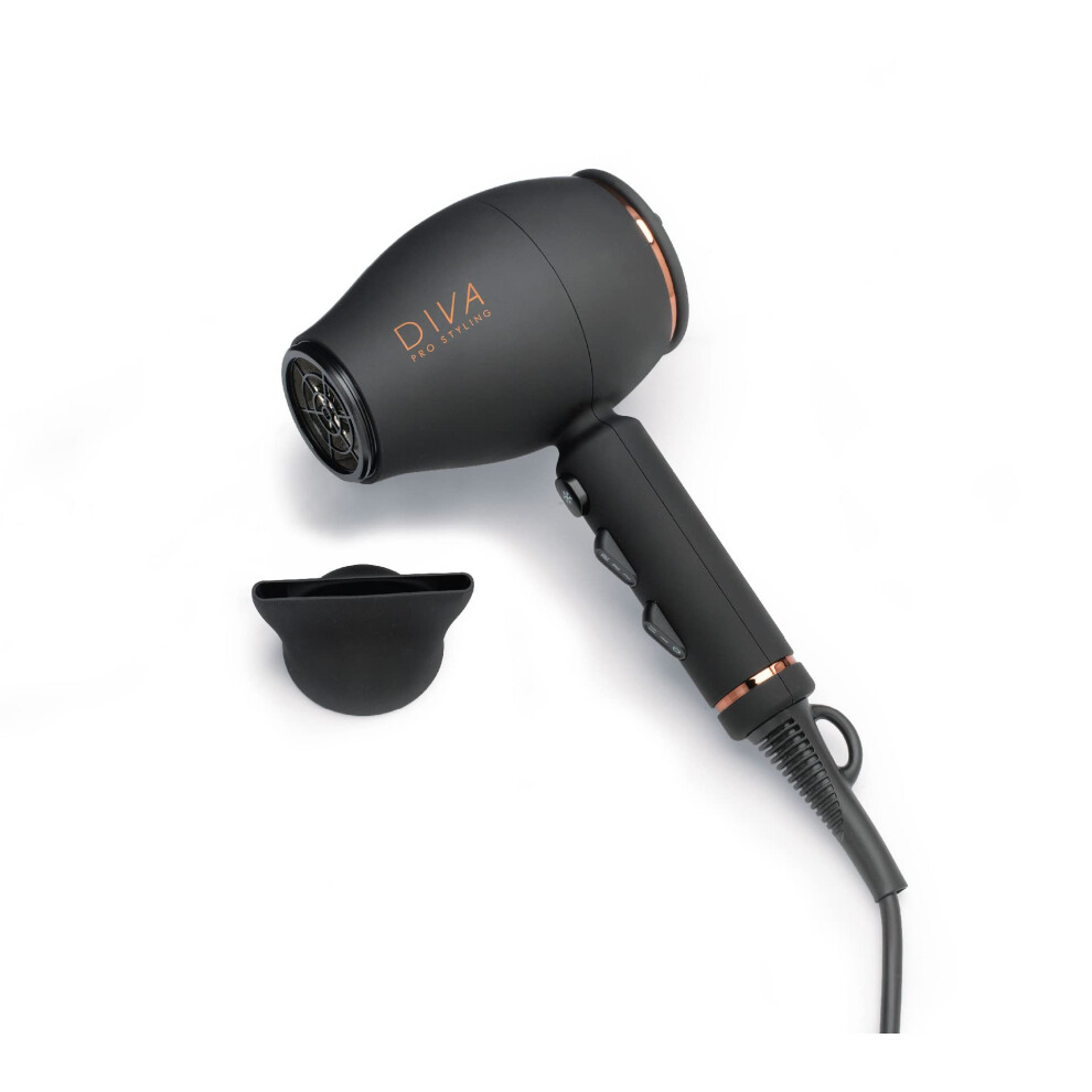 Diva Pro Styling Intenso 4000 Pro Compact & Lightweight Hairdryer Black