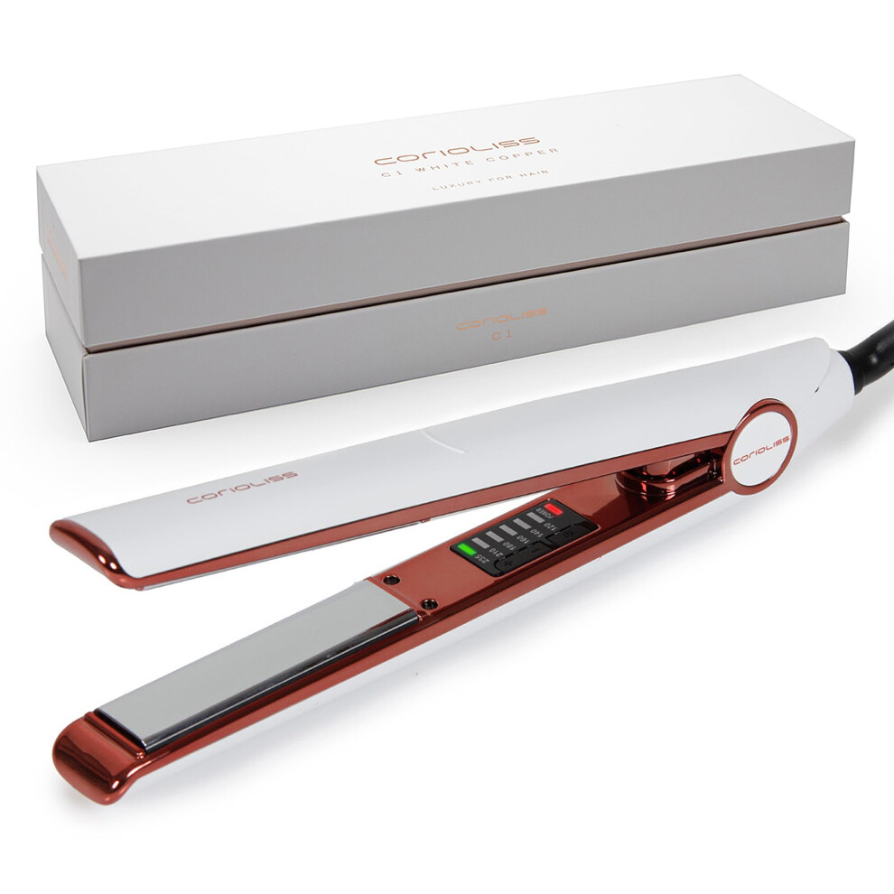 Corioliss C1 Hair Straightener for Women | Professional Titanium Plates | Ionic Flat Iron | Temperature Control 120?C to 235?C | Straightening and