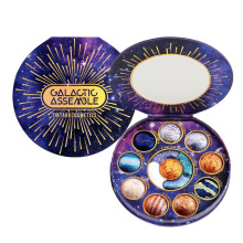 TINTARK Galactic Assemble Eyeshadow Palette Makeup, Glitter Shimmer Sparkle Metallic Eyeshadows, Blue Brown Eye Shadow Pallets Make up Waterproof,