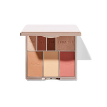 Bare Basics Face & Eye Palette from Sculpted by Aimee (Peony) - Travel-Friendly, Nude Look Eyeshadow, Highlight, Bronzer, Blush & Setting Powder