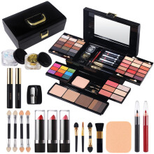 Professional Makeup Kit for Women Girl Full Kit with Mirror 60 Colors All in One Make up Gift Set Included Eyeshadow,Blusher,Highlighter,Compact