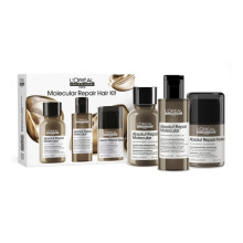 L'Or?al Professionnel Absolut Repair Molecular Shampoo, Rinse-Off Serum & Leave-In Treatment Mini Trio Kit, For Extremely Damaged Hair, Molecular Bond