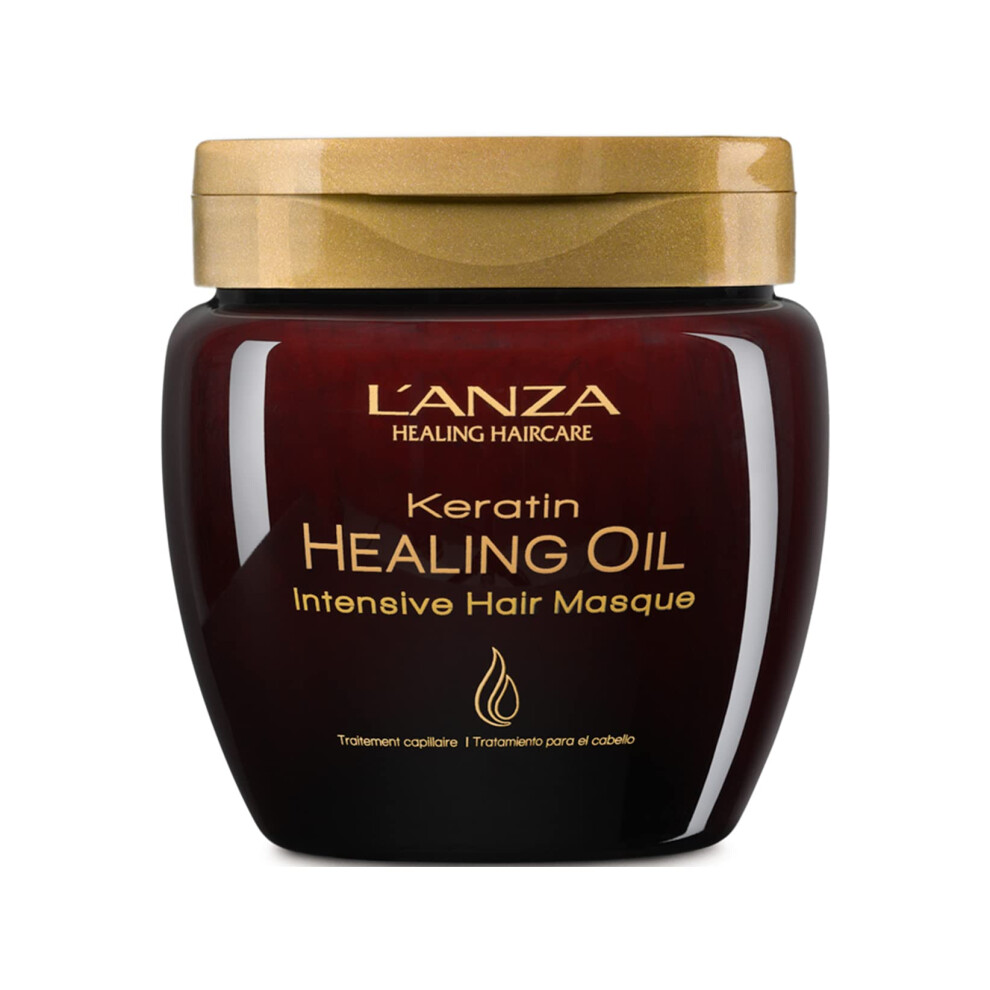 LâAnza L'anza Keratin Healing Oil Intensive Hair Masque For Damaged Hair - Nourishes, Repairs, And Boosts Hair Shine And Strength For A Silky Look,