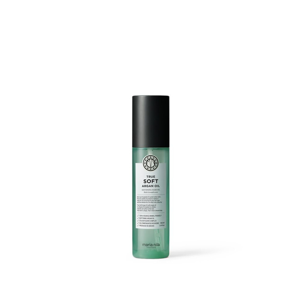 Maria Nila True Soft, Argan Oil 100 Ml, For Dry Hair, Argan Oil Remoisturises & Reduces Frizz, 100% Vegan & Sulfate/Paraben Free