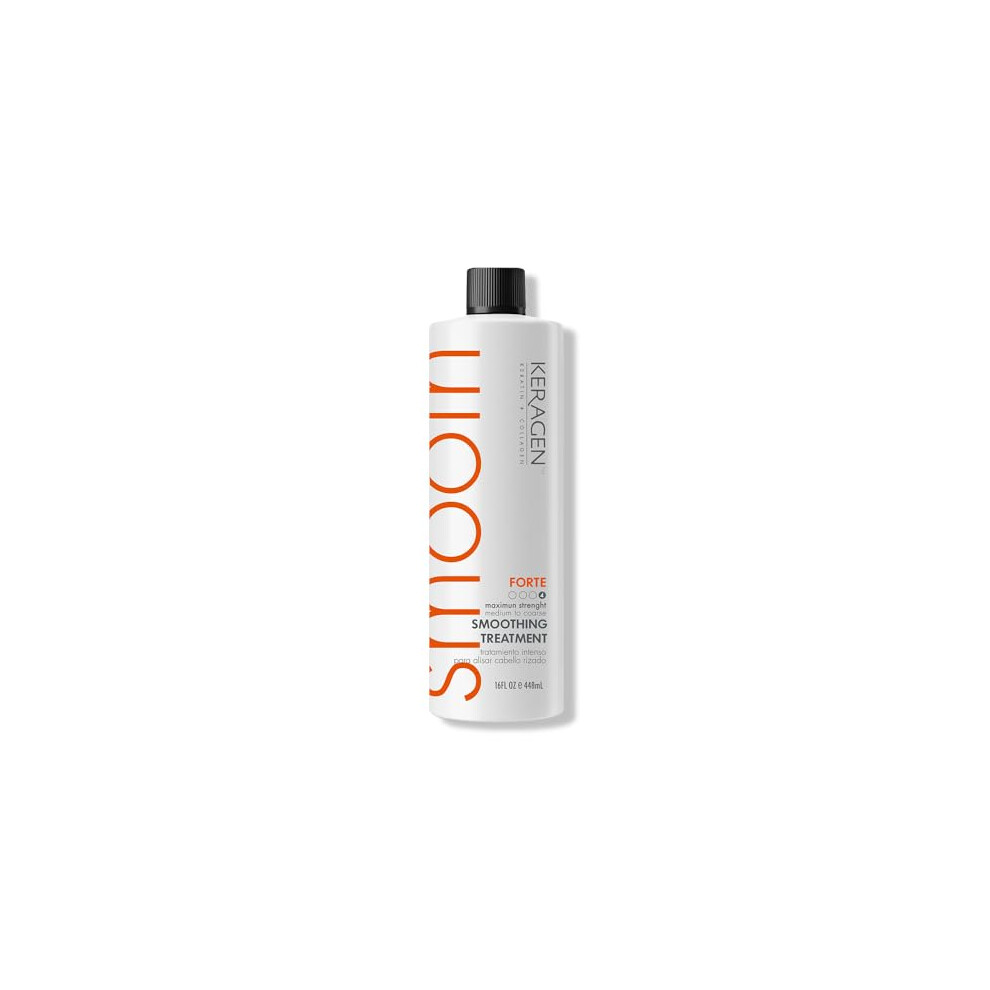 Keragen Brazilian Keratin Hair Smoothing Treatment - Blowout Straightening System - Forte 16Oz
