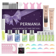 PERMANIA Lash Lift and Tint Kit, 2025 New Upgraded Lash & Brow Tint and Lift Kit, 4-in-1 Eyelash Perming and Eyebrow Lamination Kit with Tint,
