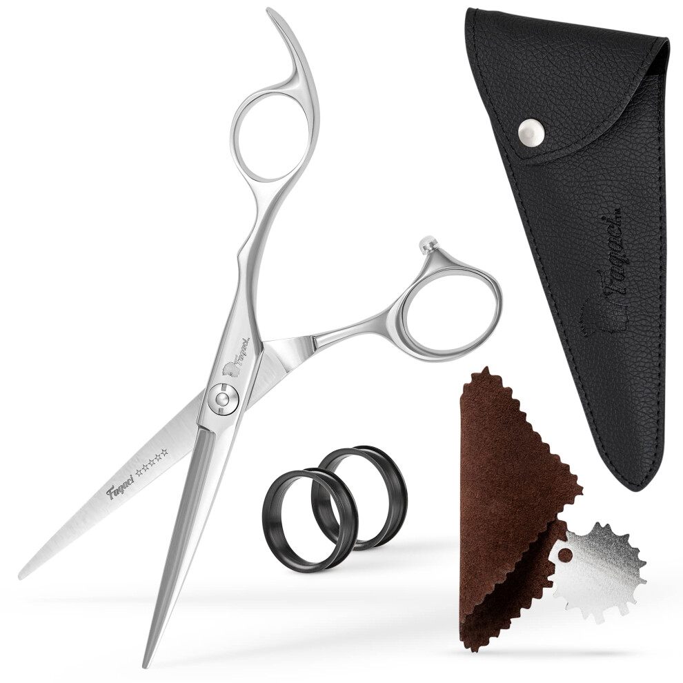Fagaci Professional Hairdressing Scissors - Extremely Sharp 440C Steel Blades, Fine Cutting For Women & Men, Barber & Hair Dress Scissors