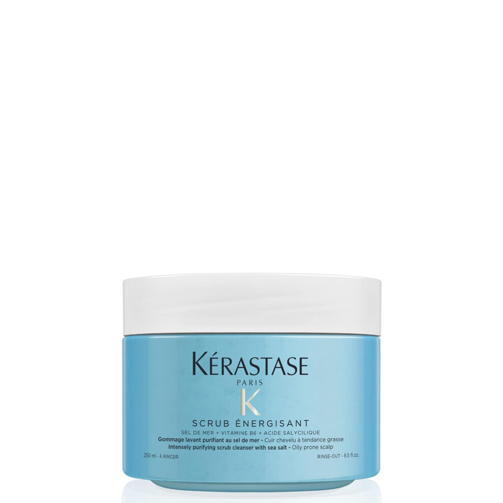 K?rastase Fusio Scrub, Nourishing and Energising Cleansing Treatment, For Oil-prone Hair and Scalp, With Sea Salt Minerals, Vitamin B6 and Salicylic