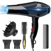 Jooayou Hair Dryer, 3000W Professional Ionic Hairdryer for Women Men, Fast Drying Blow Dryer with Diffuser 2 Speed 3 Heat Setting and Cool Button for