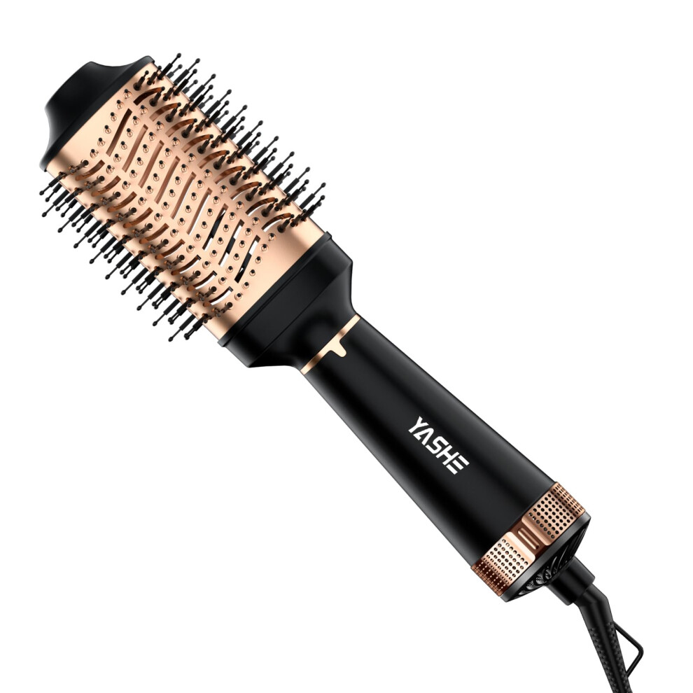 Yashe Hair Dryer Brush, 4-In-1 Blow Dryer Brush For Hair Styler, 1200W Ceramic Tourmaline Negative Ion Hair Straightener For Drying, Straightening, Curling