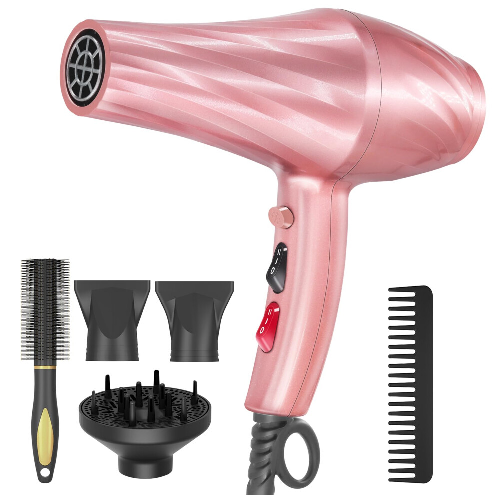 Jooayou Hair Dryer, 3000W Professional Ionic Hairdryers For Women Men, Fast Drying Blow Dryer With Diffuser For Salon Home Travel, Perfect For Gifts