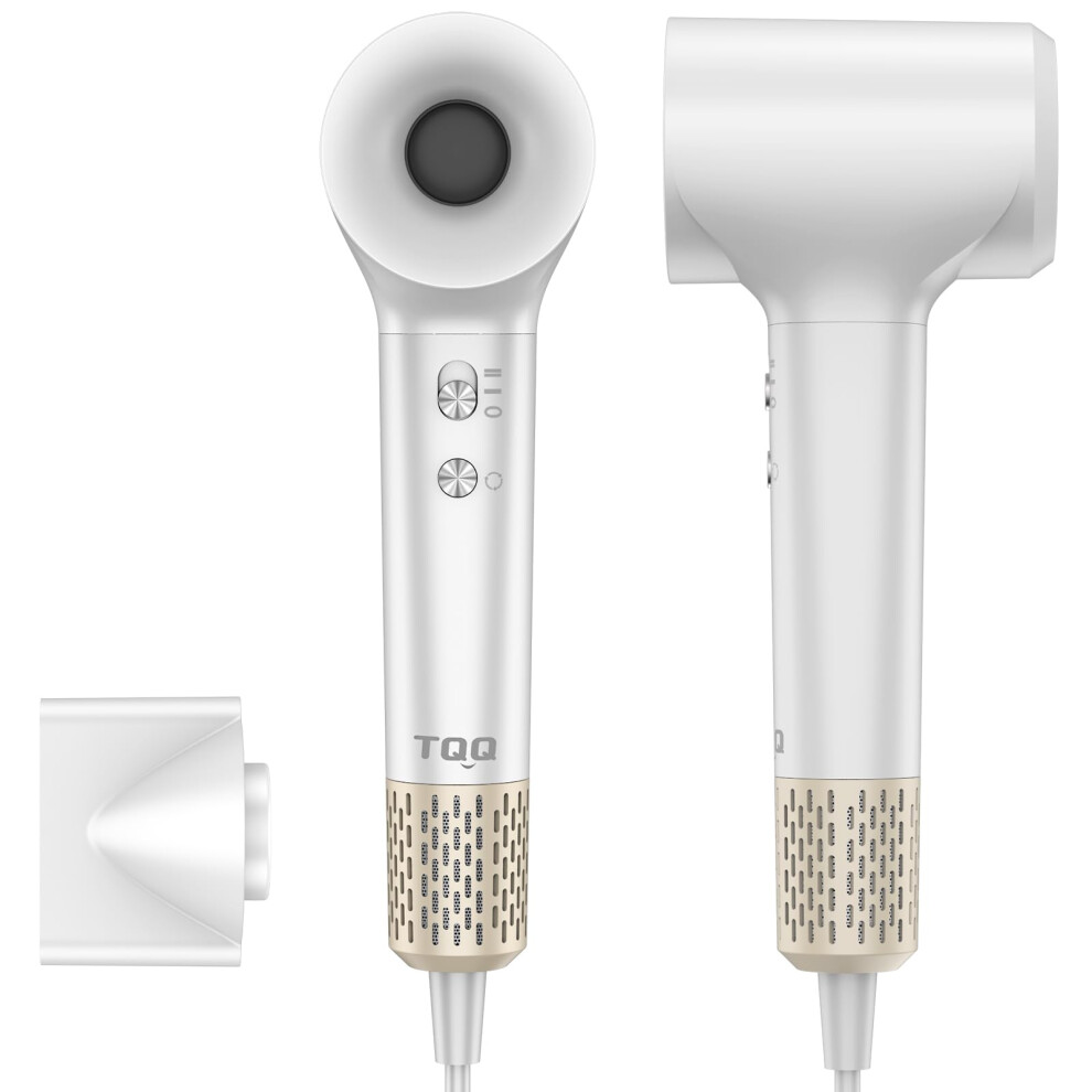 Tqq Hair Dryer, 200 Million Negative Ionic Hairdryer, 110, 000 Rpm High Speed Brushless Motor Blow Dryer For 2Min Fast Drying, 57Db Low Noise Travel