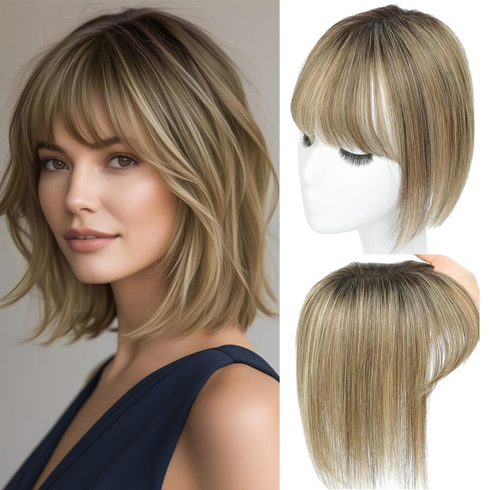 Sea Singing Unisex Not,Specified Hair Toppers For Women Human Hair With Bangs Hand-Stitched 360?3D Coverage Natural For Thinning Hairpieces For Women With Thinning Hair Swiss Base
