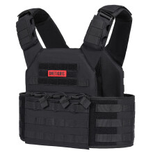 OneTigris PLPC Plate Carrier - Airsoft Tactical Vest - Advanced Version 500D Nylon Military Combat Vest for Paintball Wargame CS Outdoor (Black)