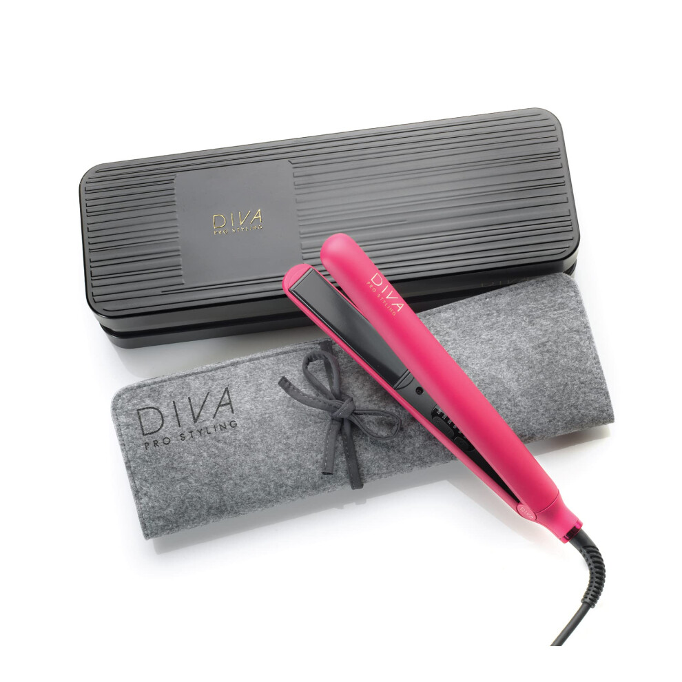 Diva Magenta Pro Styling Digital Straightener And Styler With Macadamia Argan Oil And Keratin Infused Ceramic Plates