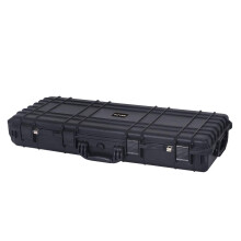 MEIJIA Portable Rolling Waterproof All Weather Hard Rifle Case with Wheels,Customizable Fit Foam Included, Elegant Black,38.34x17.87x6.22inches