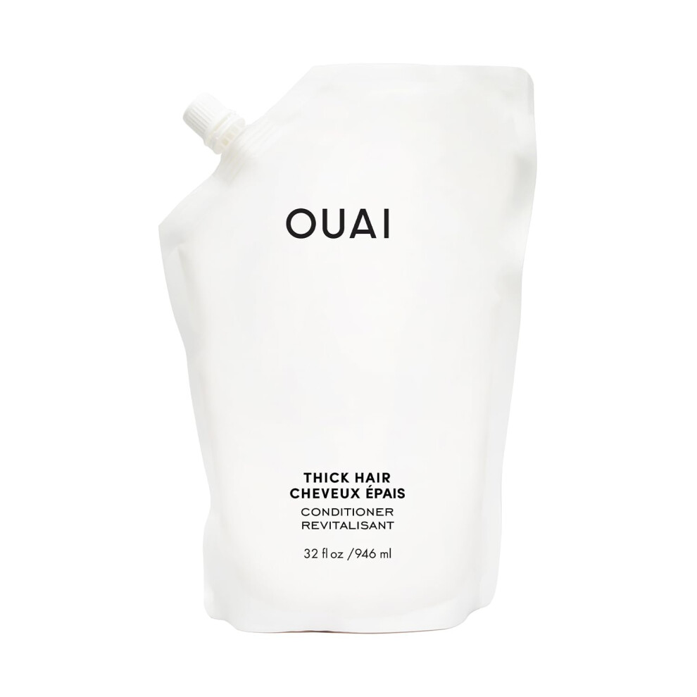 Ouai Thick Hair Conditioner Refill - Moisturizing Conditioner For Dry, Frizzy Hair - Keratin, Marshmallow Root, Shea Butter And Avocado Oil - Paraben,