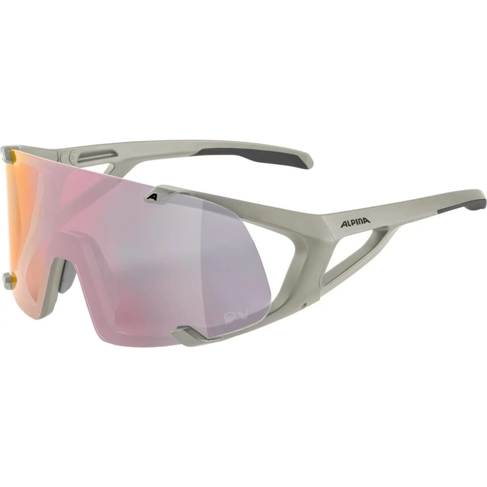 ALPINA Unisex - Adult, HAWKEYE QV sports glasses, cool-grey matt, One Size