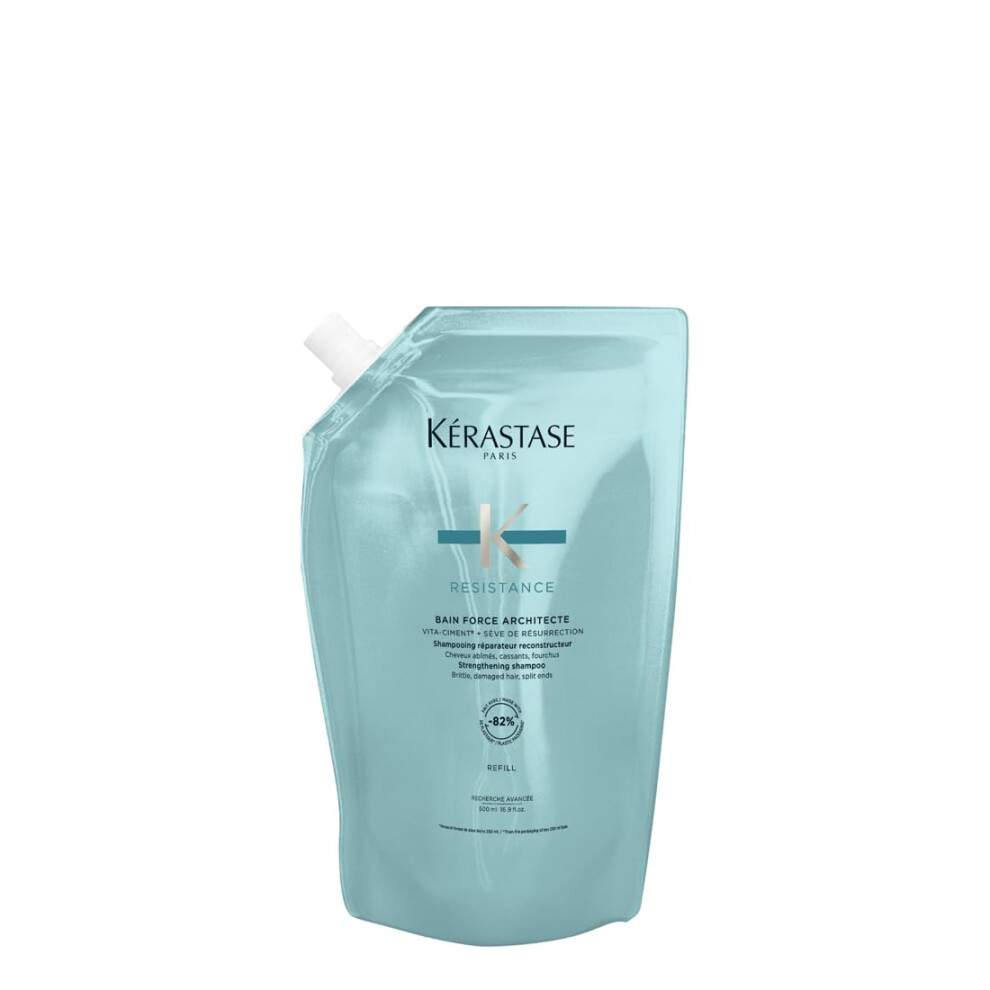 K?rastase Resistance, Daily Strengthening Shampoo, For Brittle, Damaged Hair & Split Ends, With Vita-Ciment Complex, Bain Force Architecte, 500ml