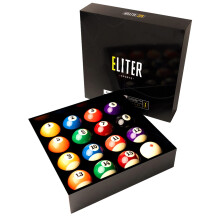 ELITER SPORTS ? - Professional American Pool Billiard Balls Set - 2-1/4" - 16 Billiards Accessories - Made of Pure Resin 5A Grade