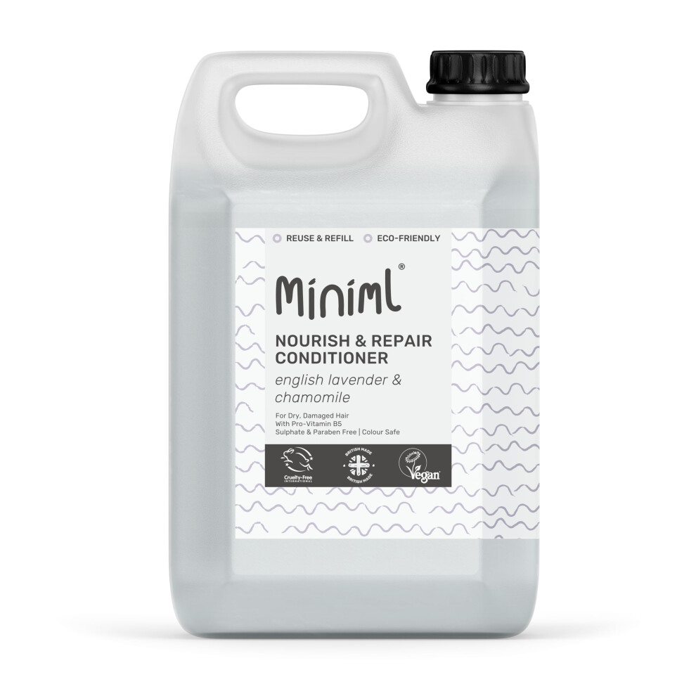 Miniml Lavender Natural English & Chamomile Conditioner - Nourish & Repair - For Dry, Damaged Hair With Pro-Vitamin B5 - Sulphate & Paraben Free,