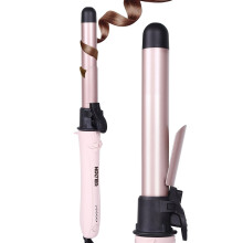 Rotating Curling Iron, NDLTER Global Voltage Automatic Curling Iron with Clamp, 5 Heat Settings 360? Rotatable Power Cord, Automatic Reset Function