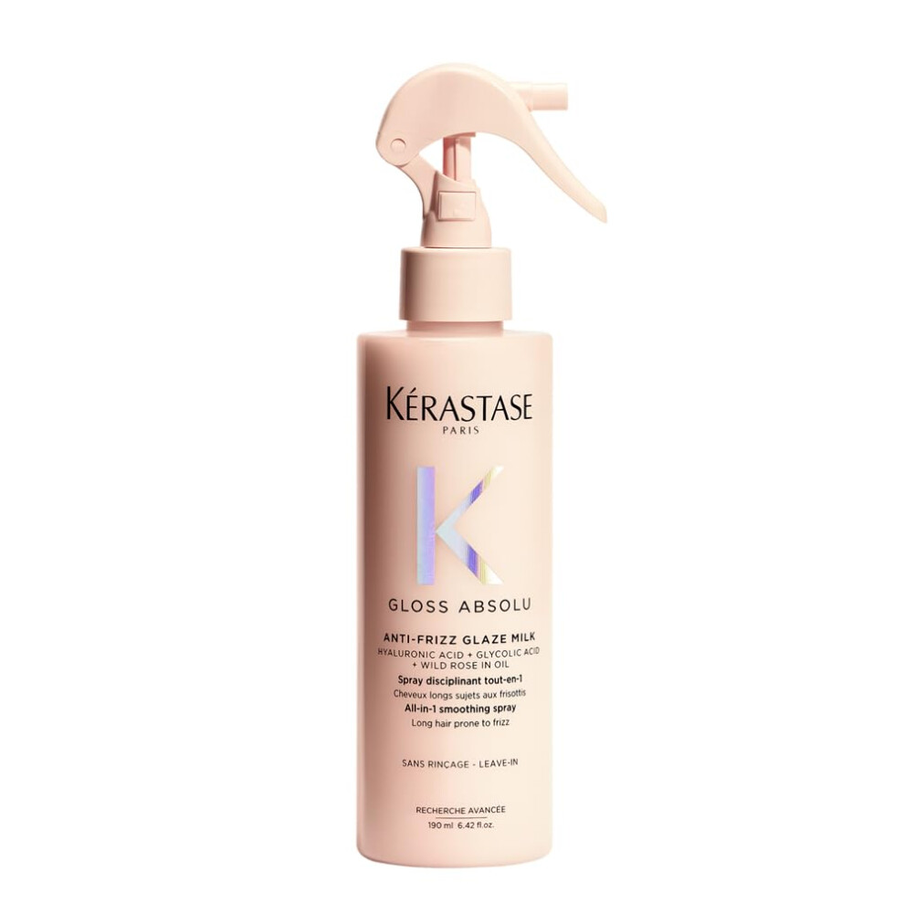K?rastase Gloss Absolu Hair Treatment Spray, Heat Protection for All Hair Types, with Glycolic Acid, Hyaluronic Acid & Wild Rose 190ml