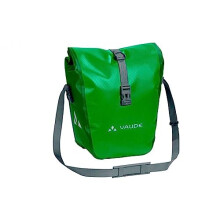VAUDE Rear Pannier Bike Bag - Set of 2 - PVC-Free Tarpaulin Bike Panniers - Waterproof Pannier Bags with a 28 Litre Total Storage Volume - Parrot