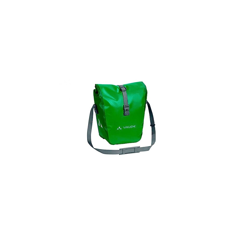 Vaude Rear Pannier Bike Bag - Set Of 2 - Pvc-Free Tarpaulin Bike Panniers - Waterproof Pannier Bags With A 28 Litre Total Storage Volume - Parrot
