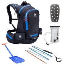 TerraWest Core Avalanche Kit,Ski Backpack Including Recco & Removable Back Protector, Hydration Bladder, Core Plus Shovel, Core 240 cm Quick Lock