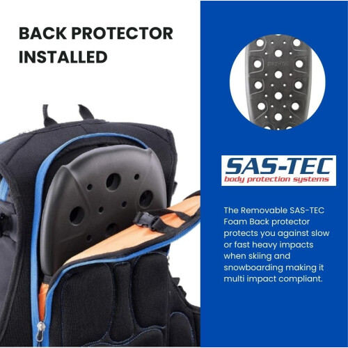 TerraWest Core Avalanche Kit,Ski Backpack Including Recco & Removable Back Protector, Hydration Bladder, Core Plus Shovel, Core 240 cm Quick Lock 2
