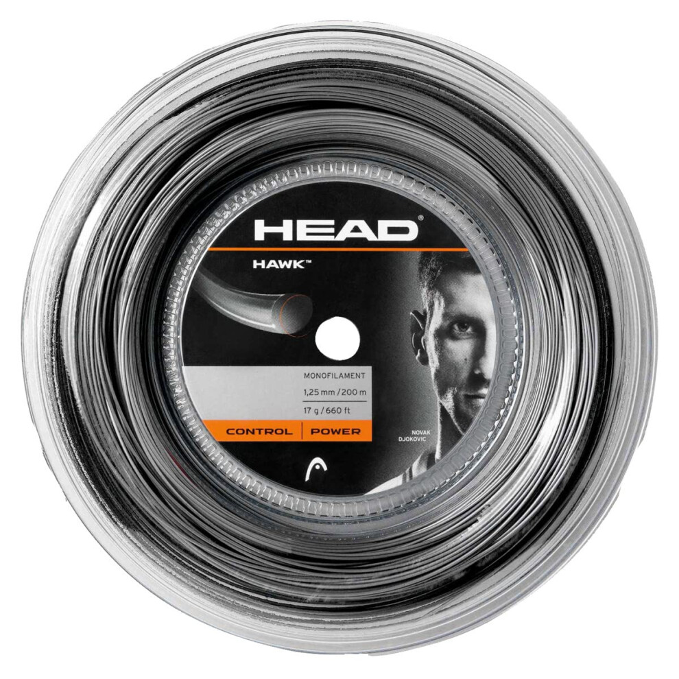 Head Unisex ? Adult's Hawk Rolle 200 Tennis String, 17 Black