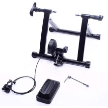 BalanceFrom Bike Trainer Stand Steel Bicycle Exercise Magnetic Stand with Front Wheel Riser Block, Black