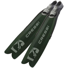 Cressi Gara Modular Boost Fins Green - Long Fins Ideal for Intermediate and Advanced Free Diving and Spear Fishing, Green, 46/47, Unisex Adult