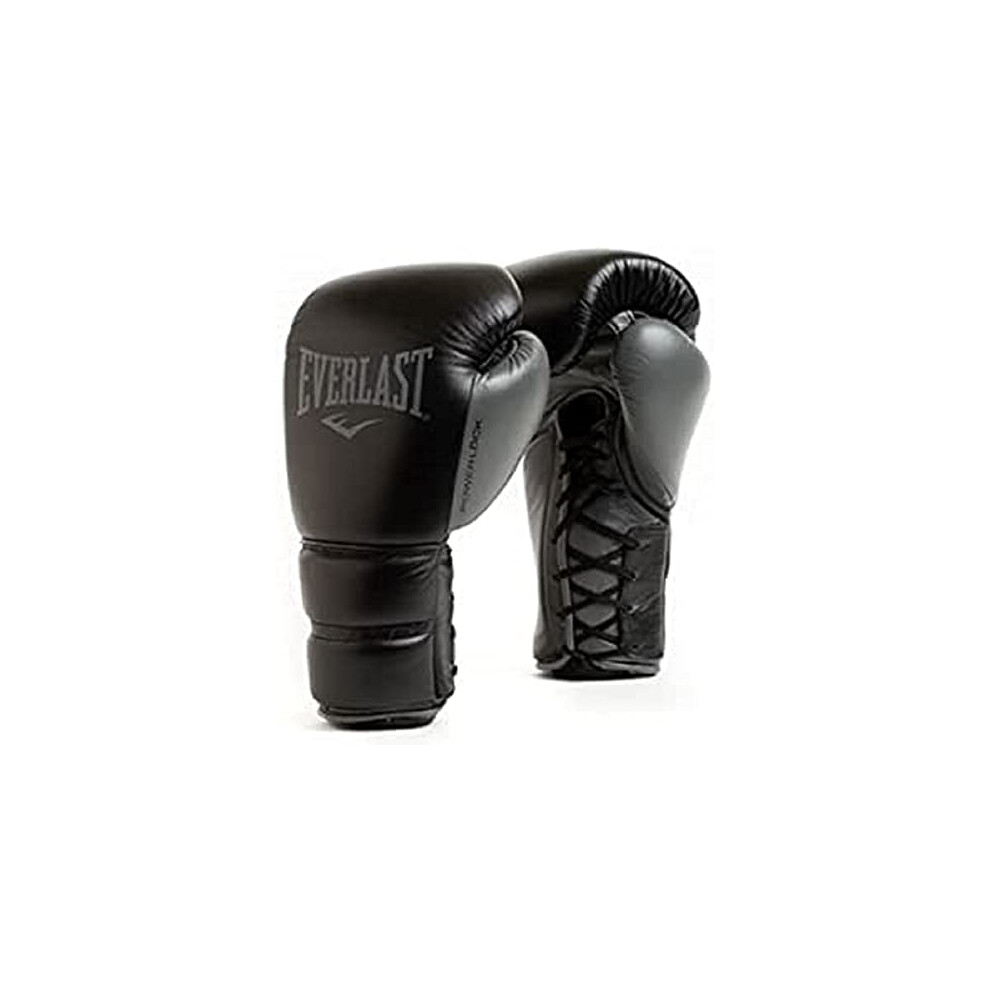 Everlast Unisex Adult Boxing Gloves Powerlock 2 Pro Lace Training Gloves, Black, 14 oz