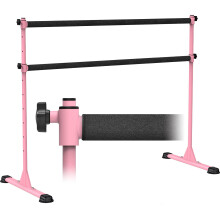Dolibest Ballet Barre Freestanding, 10 Height Adjustable Ballet Bar Portable Pink Stretching Dance Bar with Non-Slip Rubber Pads & Cloth Wrapped for