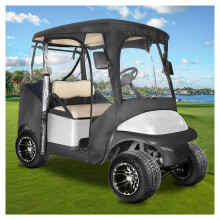 10L0L Deluxe Golf Cart Enclosure for 2 Seater Club Car Precedent, DS, Onward and Tempo, 600D Waterproof and Windproof Golf Buggy Rain Cover with 4