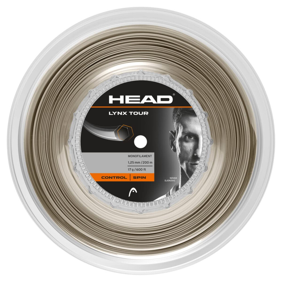 Head Unisex ? Adult's Lynx Tour Reel Tennis String, Champagner, 17