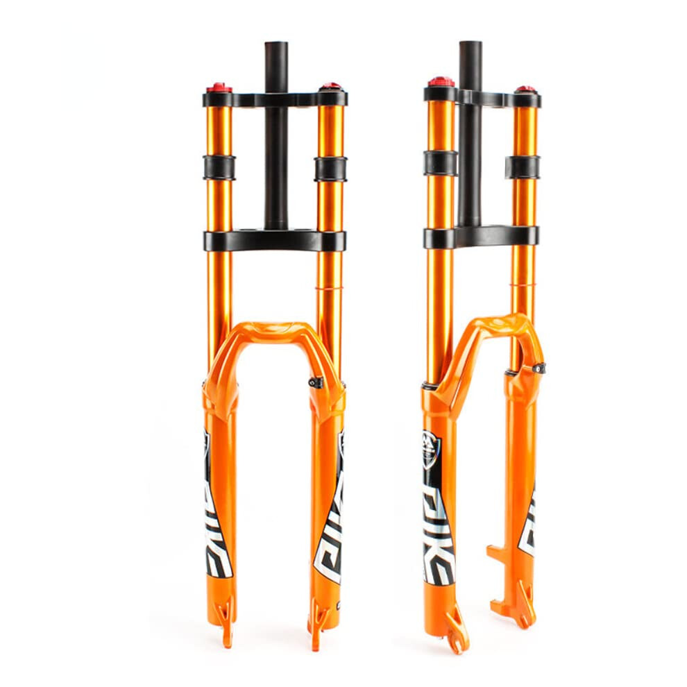 splumzer Bicycle Suspension Fork 26/27.5/29" for Mountain Bike DH Air Double Shoulder Downhill Abseiling Shock Absorber Straight Tube Ultralight