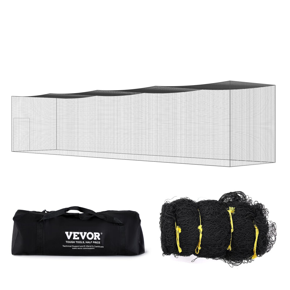 Vevor Baseball Batting Netting, Professional Softball Baseball Batting Hitting Training Net, Practice Portable Pitching Cage Net With Door & Carry
