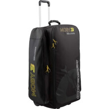 CRESSI Moby 3 Trolley Bag - Robust and Spacious Trolley Bag ideal for Sports Activities and Travel, Black/Yellow, 100 L, Unisex